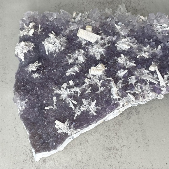 Amethyst Flower Plate With Calcite - Picture 11 of 17